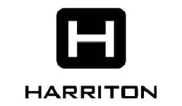 a black and white logo of Harriton