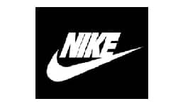 a black and white Nike logo