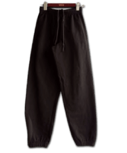 a black pants with a black background